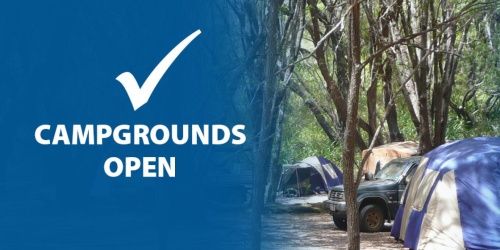 Campgrounds open