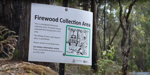 Firewood Collection sign