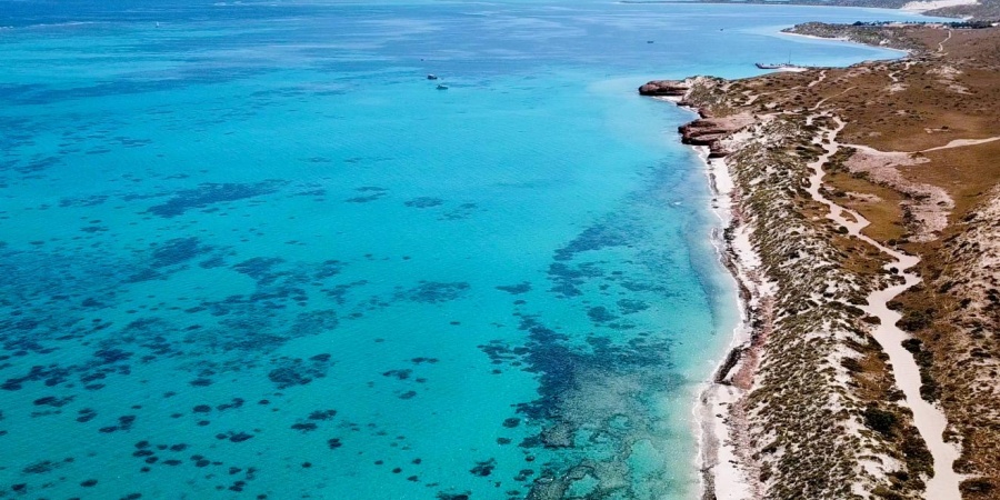 Aerial photo of the Ningaloo coast and reef