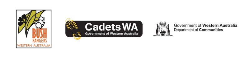 Logos - Bush Rangers, Cadets WA, Department of Communities