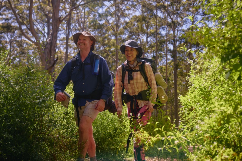 Hikers walking through Boranup Forest. Photo Tim Campbell Hikers walking through Boranup Forest. Photo Tim Campbell